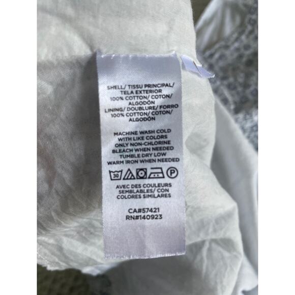 Loft Blue White‎ Geo Tiered Swing Dress Sz XL - Picture 10 of 11